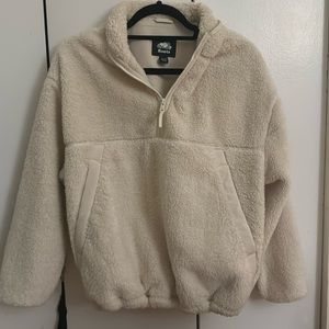 Roots Canada Cream Sherpa sweater XS